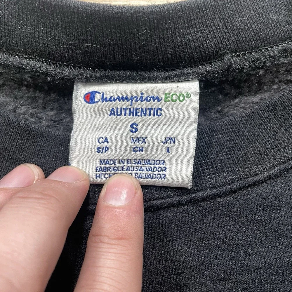Barstool Sports Sweatshirt Mens Small Black Fleece Crewneck Champion Logo